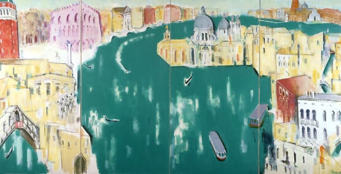 24) ベニス（大運河）Venice (Grand Canal) 1990年　油彩　166.0x340.0cm　ST001-P017